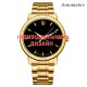 Мужские механические часы Awarder 022 Gold Steel Automatic с автоподзаводом и индивидуальным дизайном