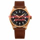 Мужские механические часы Awarder 056 Bronze-Brown с сапфировым стеклом и водозащитой 20 ATM