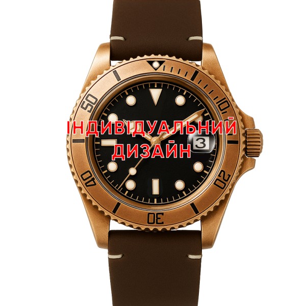 Наручные часы Awarder 057 Gold-Brown с индивидуальным дизайном в золотисто-коричневых тонах