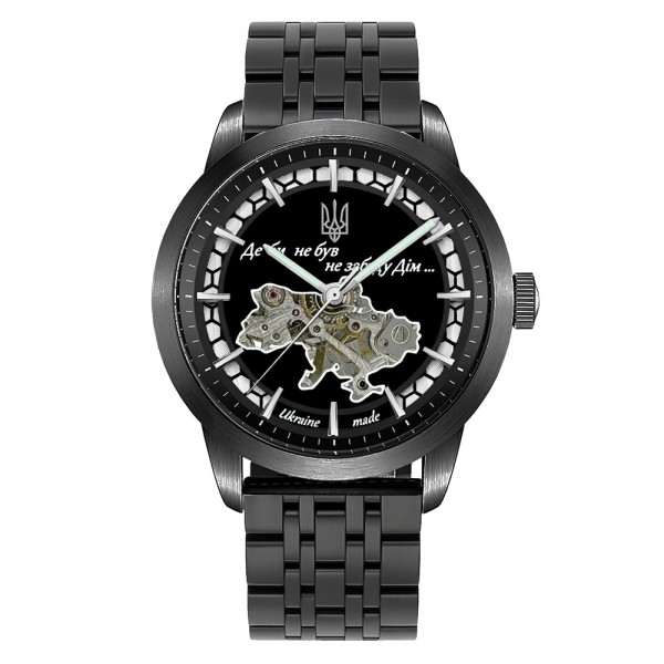 Мужские механические часы Awarder 043 Де би не був All Black Steel Automatic с сапфировым стеклом