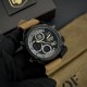 Мужские наручные часы Awarder 017 Тризуб золото Black-Brown с комбинированным циферблатом и подсветкой