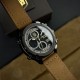 Мужские наручные часы Awarder 017 Тризуб золото Black-Brown с комбинированным циферблатом и подсветкой