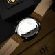 Чоловічий наручний годинник Awarder 016 Тризуб золото Black-Brown з хронографом та шкіряним ремінцем