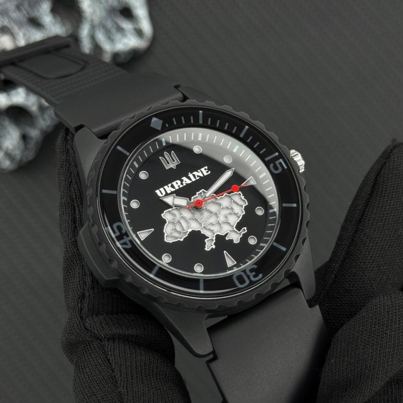 Годинник наручний Awarder 031 Ukraine All Black тактичний з водозахистом 5 ATM
