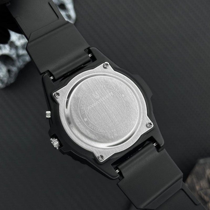 Годинник наручний Awarder 031 Ukraine All Black тактичний з водозахистом 5 ATM