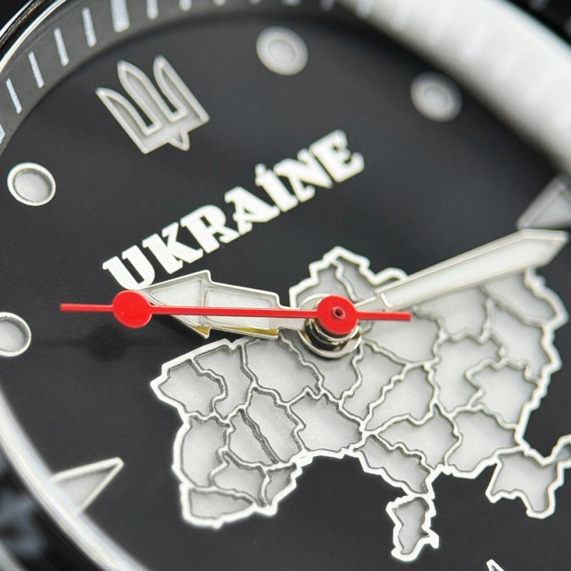 Годинник наручний Awarder 031 Ukraine All Black тактичний з водозахистом 5 ATM