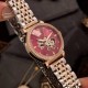 Женские механические часы Awarder 047 Silver-Gold-Pink с автоподзаводом и розовым циферблатом