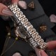 Женские часы Awarder 047 Silver-Gold-Blue с автоподзаводом и бирюзовым циферблатом