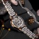 Женские часы Awarder 047 Silver-Gold-Blue с автоподзаводом и бирюзовым циферблатом