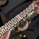 Жіночий механічний годинник Awarder 049 Silver-Gold-Blue з автопідзаводом та бірюзовим циферблатом