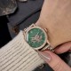 Жіночий механічний годинник Awarder 049 Silver-Gold-Green з автопідзаводом та зеленим циферблатом