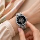 Женские механические часы Awarder 049 Silver-Black с автоподзаводом и стальным браслетом
