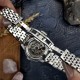 Женские механические часы Awarder 049 Silver-Black с автоподзаводом и стальным браслетом