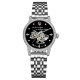 Женские механические часы Awarder 049 Silver-Black с автоподзаводом и стальным браслетом