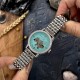Женские механические часы Awarder 049 Silver-Blue с автоподзаводом и бирюзовым циферблатом