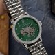Женские механические часы Awarder 049 Silver-Green с автоподзаводом и минеральным стеклом