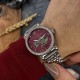 Женские механические часы Awarder 047 Silver-Pink с серебристым браслетом и розовым циферблатом