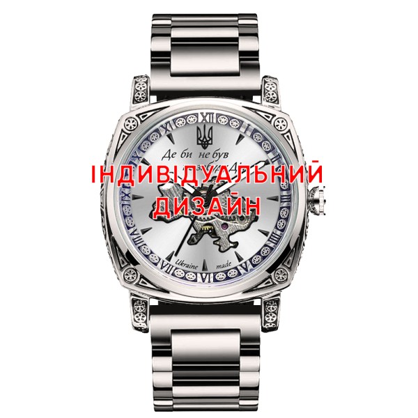 Мужские механические часы Awarder 021 Silver-White Steel с автоподзаводом и индивидуальным дизайном