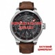 Чоловічий механічний годинник Awarder 058 Silver-Red Leather з сапфіровим склом та індивідуальним дизайном