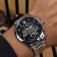 Мужские механические часы Awarder 022 Automatic Не Забуду Дім Silver-Black Steel с автоподзаводом