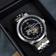 Мужские часы Awarder 043-1 Де би не був Silver-Black Steel Miyota механика с автоподзаводом