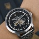 Мужские часы Awarder 043-1 Де би не був Silver-Black Steel Miyota механика с автоподзаводом