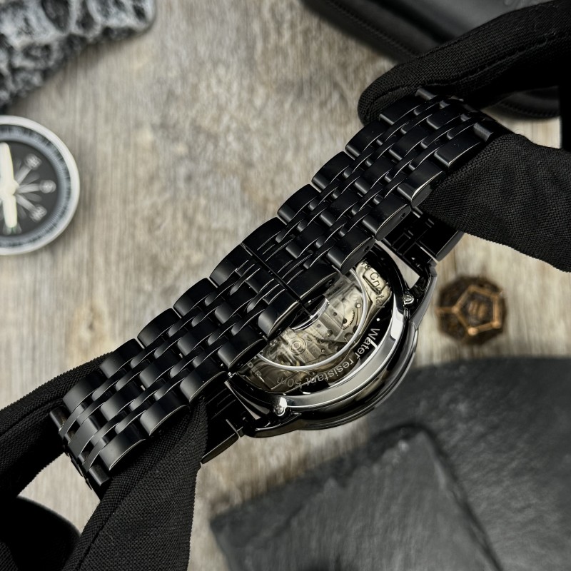 Мужские механические часы Awarder 043-1 Де би не був All Black Steel Miyota с сапфировым стеклом