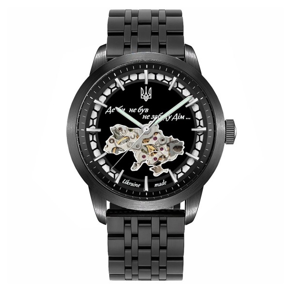 Мужские механические часы Awarder 043-1 Де би не був All Black Steel Miyota с сапфировым стеклом