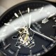 Мужские механические часы Awarder 043-1 Де би не був Silver-Black Leather с сапфировым стеклом