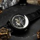 Мужские часы Awarder 043-1 Де би не був All Black Leather Miyota с сапфировым стеклом и автоподзаводом