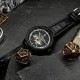 Мужские часы Awarder 043-1 Де би не був All Black Leather Miyota с сапфировым стеклом и автоподзаводом