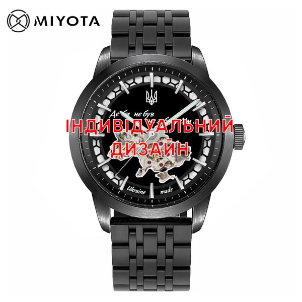Мужские механические часы Awarder 043-1 All Black Steel с сапфировым стеклом и автоподзаводом