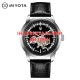 Мужские механические часы Awarder 043-1 Silver-Black Leather с автоподзаводом и сапфировым стеклом