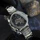 Мужские механические часы Awarder 048 Не Забуду Дім Silver-Black Steel с сапфировым стеклом