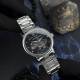 Мужские механические часы Awarder 048 Не Забуду Дім Silver-Black Steel с сапфировым стеклом