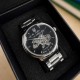 Мужские механические часы Awarder 048 Не Забуду Дім Silver-Black Steel с сапфировым стеклом