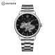 Мужские механические часы Awarder 048 Не Забуду Дім Silver-Black Steel с сапфировым стеклом