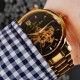 Мужские часы Awarder 048 Не Забуду Дім Gold-Black Steel с механикой и сапфировым стеклом