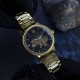 Мужские часы Awarder 048 Не Забуду Дім Gold-Black Steel с механикой и сапфировым стеклом