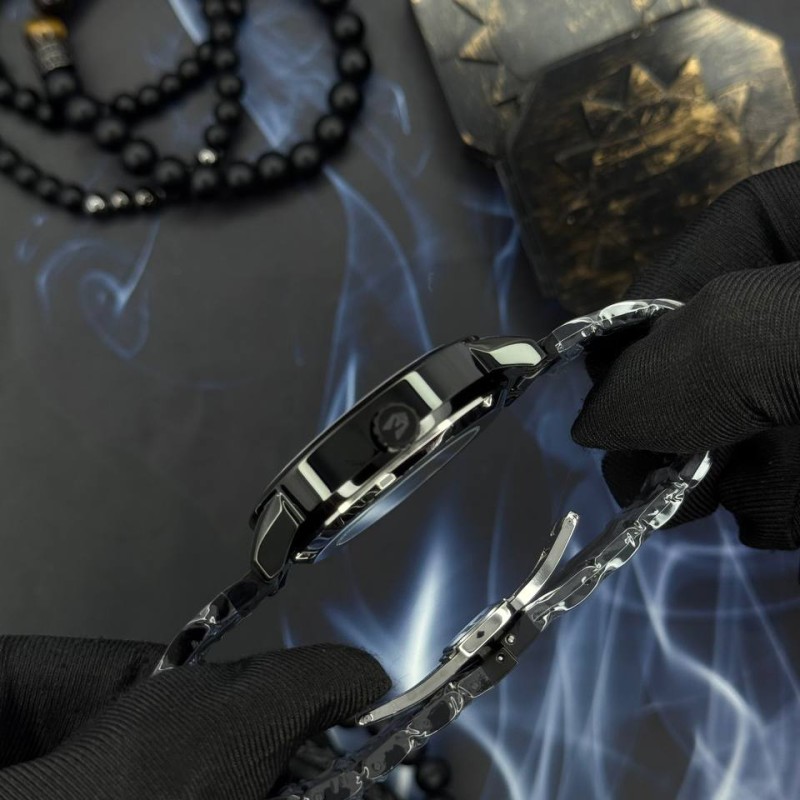 Мужские механические часы Awarder 048 Не Забуду Дім All Black Steel с сапфировым стеклом