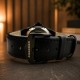Мужские механические часы Awarder 050 Де би не був All Black Leather с автоподзаводом и кожаным ремешком