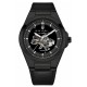 Мужские механические часы Awarder 050 Де би не був All Black Leather с автоподзаводом и кожаным ремешком