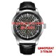 Мужские механические часы Awarder 043 Silver Leather Гильза с сапфировым стеклом и индивидуальным дизайном