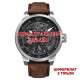 Чоловічий механічний годинник Awarder 058 Silver-White Leather Гільза з автопідзаводом та сапфіровим склом