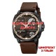 Мужские наручные часы Awarder 029 Black-Brown Гильза с индивидуальным дизайном и кожаным ремешком