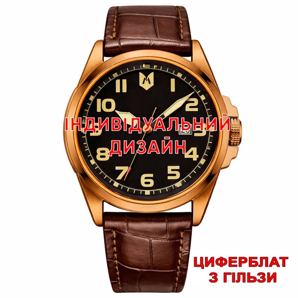 Мужские механические часы Awarder 042 Brown-Bronze Гильза с сапфировым стеклом и индивидуальным дизайном