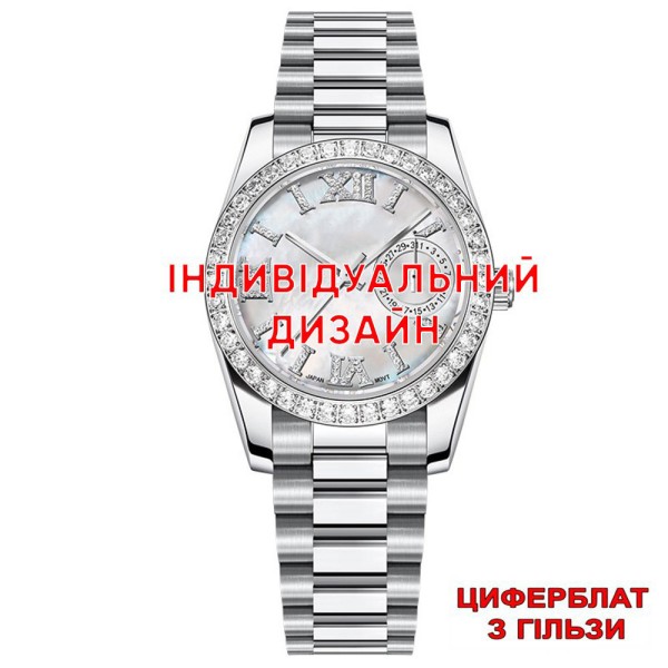 Женские часы Awarder 045 Silver Гильза с сапфировым стеклом и индивидуальным дизайном