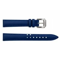 Ремінець для годинника Шкіряний Blue-Silver 14 мм