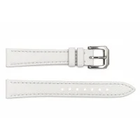 Ремінець для годинника Шкіряний White-Silver 14 мм