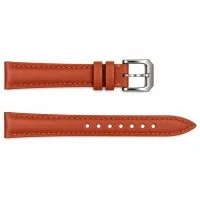 Ремінець для годинника Шкіряний Brown-Silver 14 мм